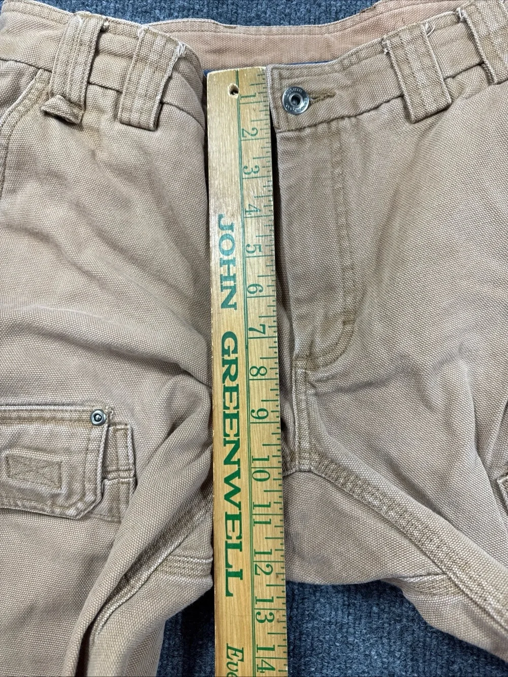 Duluth Trading Co Cargo Pants Mens 34x32 Tan Flex Fire Hose Workwear Utility
